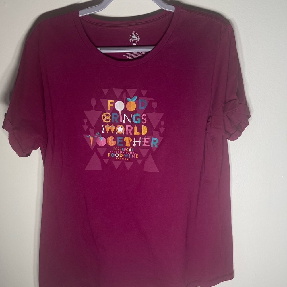Disney Parks Epcot Food & Wine Festival 2022 Short Sleeve Tee-Women's XL-NWT